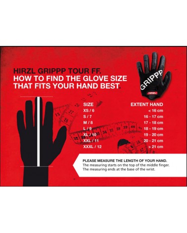 Guantes Hirlz Gripp Tour FF Negro