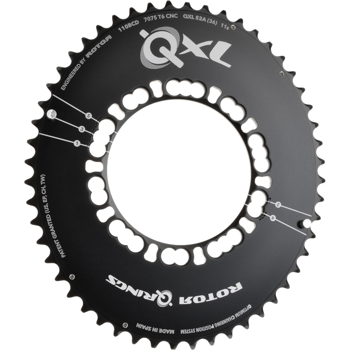 Plato Rotor Qring QXL 5 Tornillos 110 Bcd Exterior