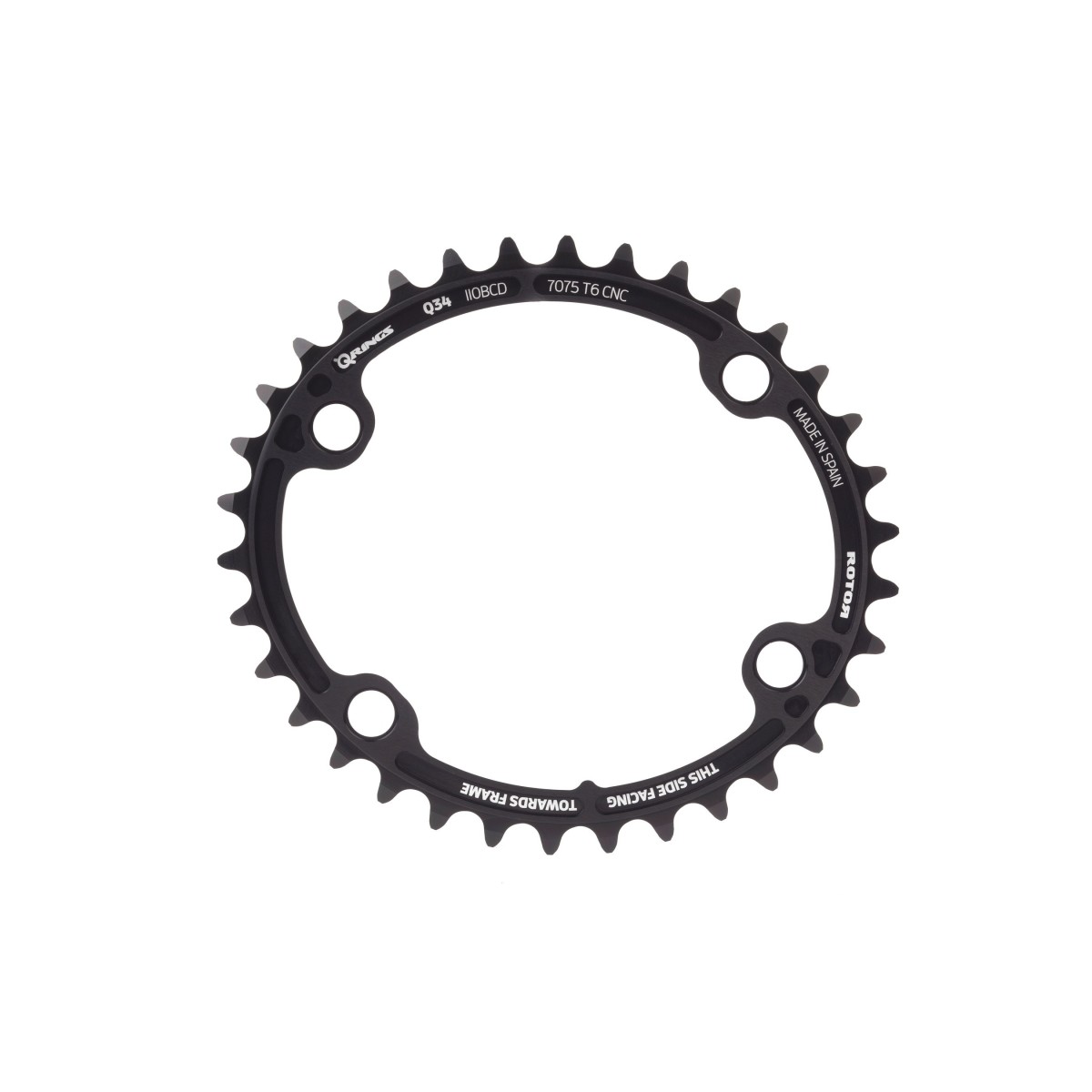 Plato Rotor Qring 4 Tornillos 110 Bcd Interior para Rotor Aldhu 3D+ y Shimano Dura-Ace 2017