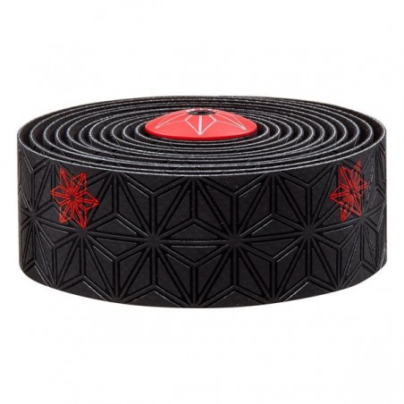 Cinta de manillar Supacaz Super Sticky Kush Galaxy Negro/Rojo