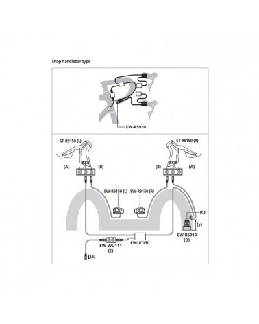 Centralita Manillar/Cuadro interna RS910 2 Cables