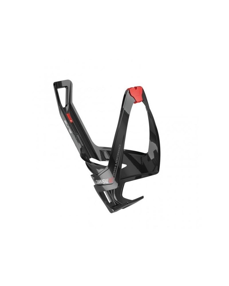 Portabidón Elite Cannibal XC Negro Brillo Rojo