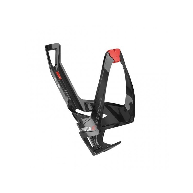 Portabidón Elite Cannibal XC Negro Brillo Rojo