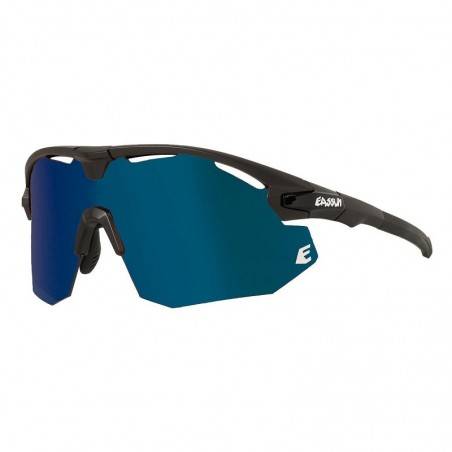 Lunettes Eassun Giant Noir Mat Verres Bleus | Lunettes de cyclisme