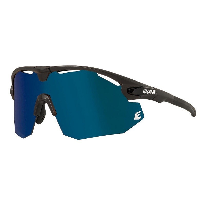 Lunettes Eassun Giant Noir Mat Verres Bleus | Lunettes de cyclisme