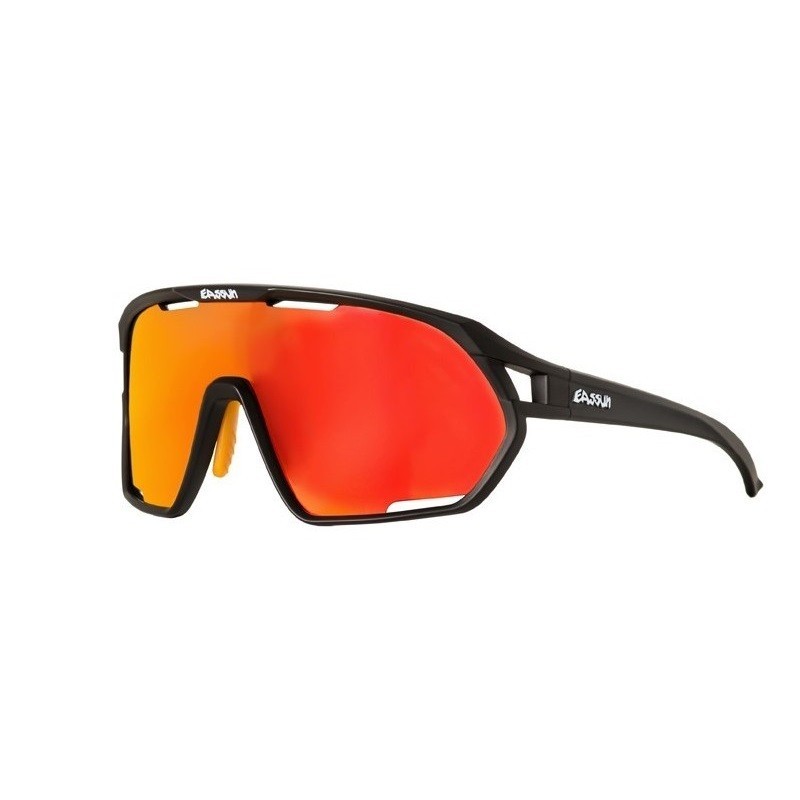 Lunettes Eassun Paradiso Noir Mat Verres Rouges | Lunettes de cyclisme