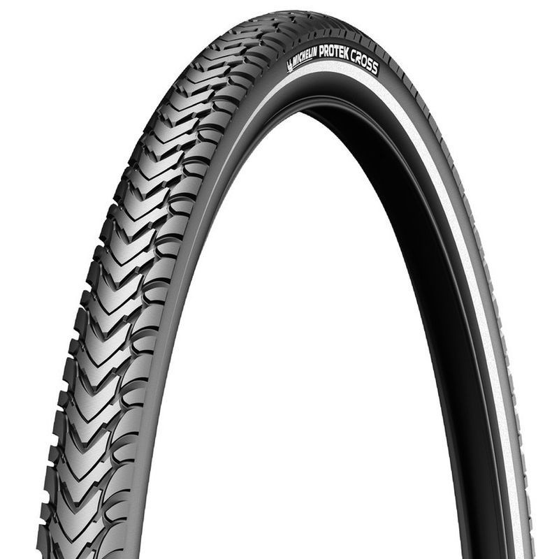 Cubierta Michelin Protek Cross 28"/700x47c Rigida Negro Reflectante |CUBIERTA URBANA