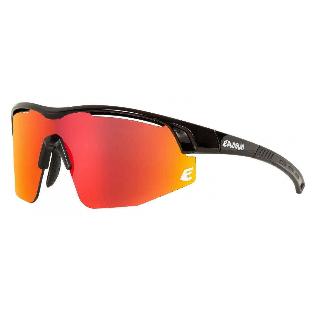 Gafas Eassun Sprint Negro Brillante Lente Rojo|Gafas ciclismo