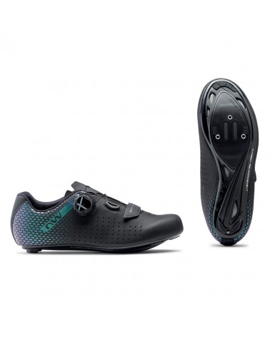 Zapatillas Carretera Northwave Core Plus 2 Road Woman Negro Iridescent