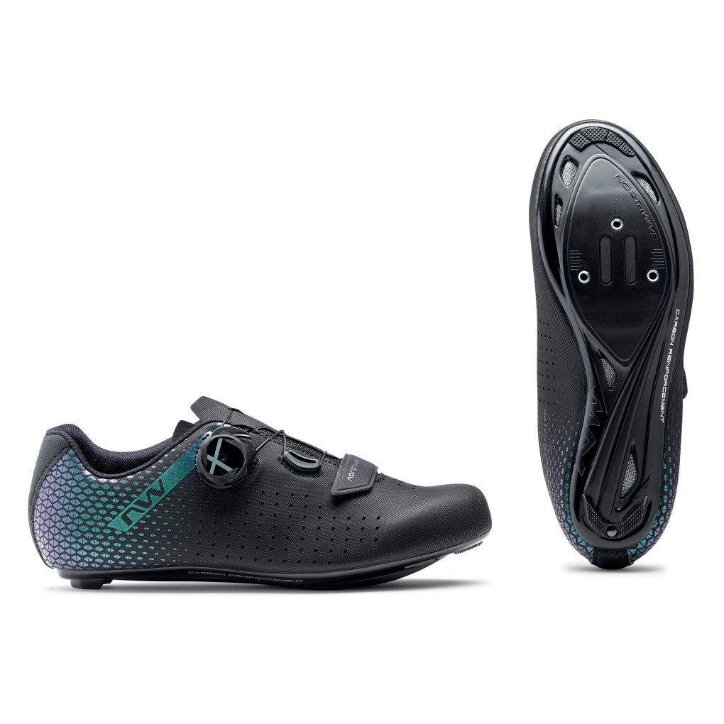 Zapatillas Carretera Northwave Core Plus 2 Road Woman Negro Iridescent
