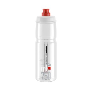 Bidón Elite Jet Plus Transparente Logo Rojo 750 ml.|bidones