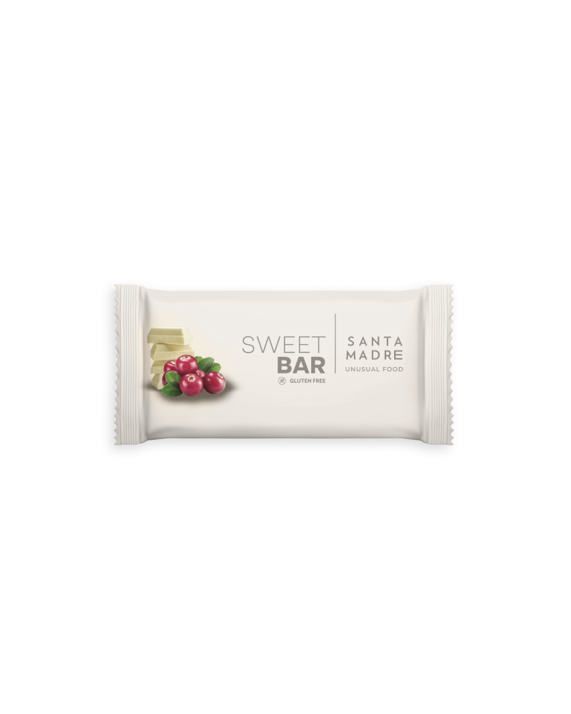 Barrita Energética sin gluten Sweet Bar Chocolate Blanco y Arándanos Madre