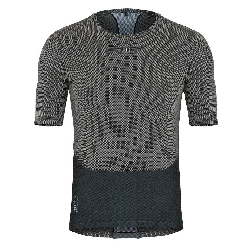 Camiseta Interior Manga Corta Gobik Cell Skin Hombre Greyblack