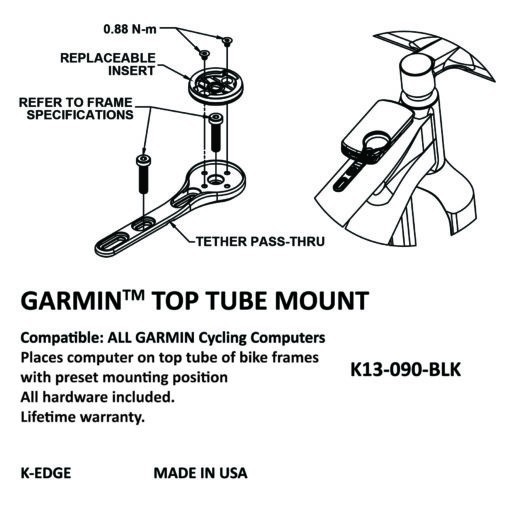 Support K-EDGE Garmin pour tube supérieur | SUPPORT GPS