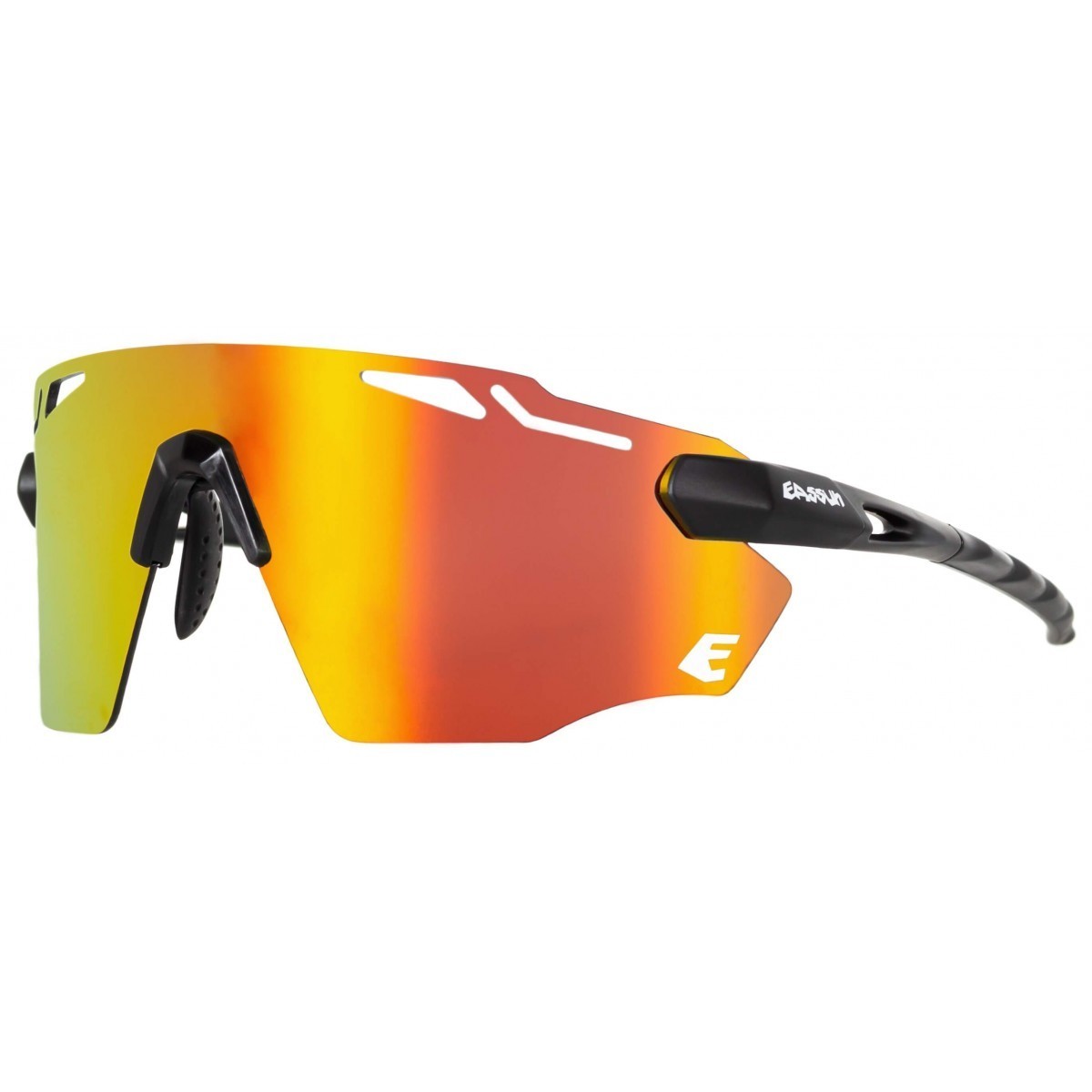 Gafas Eassun Fartlek Negro Mate Lente Rojo