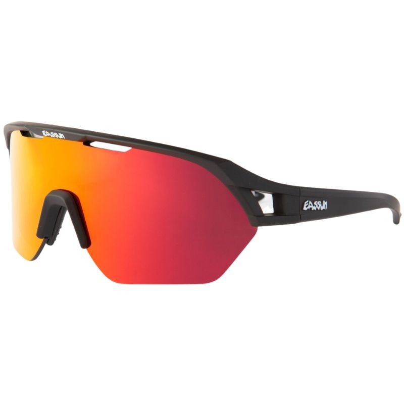Gafas Eassun Glen Negro Mate Lente Rojo