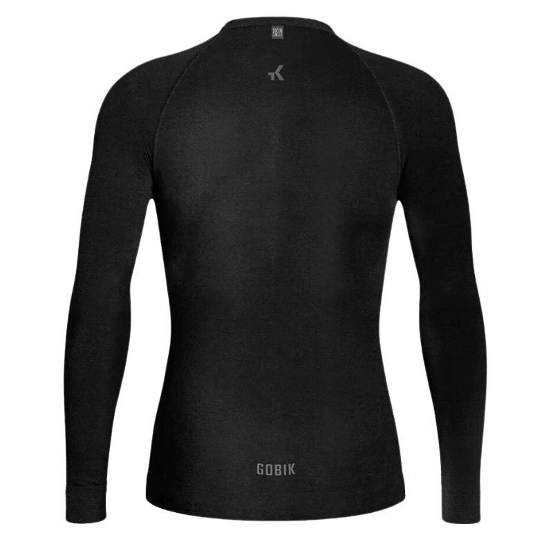 T-shirt intérieur à manches longues pour homme Gobik Winter Merino Coal|Vêtements de cyclisme