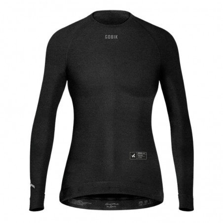 T-shirt intérieur à manches longues pour femme Gobik Winter Merino Coal | Vêtements de cyclisme