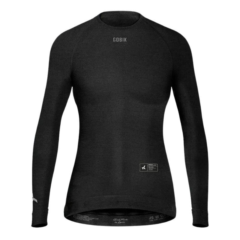 T-shirt intérieur à manches longues pour femme Gobik Winter Merino Coal | Vêtements de cyclisme
