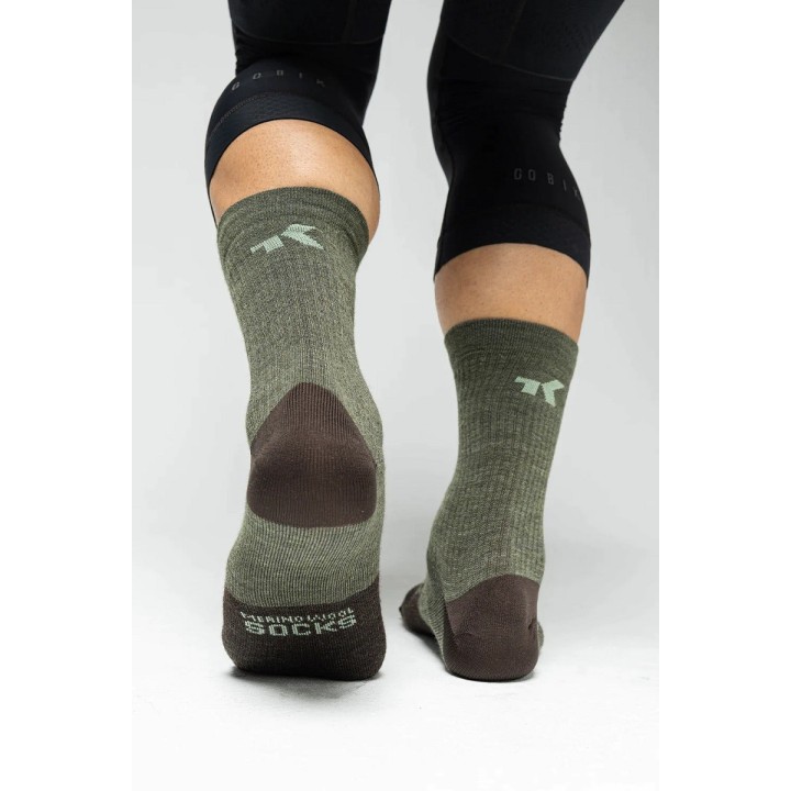 Chaussettes Gobik Winter Merino Olive | chaussettes de cyclisme