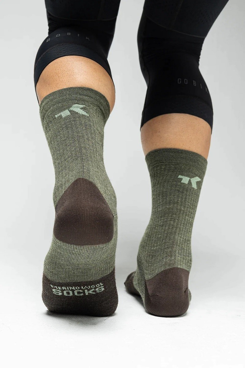 Calcetín Gobik Winter Merino Olive |calcetin ciclismo