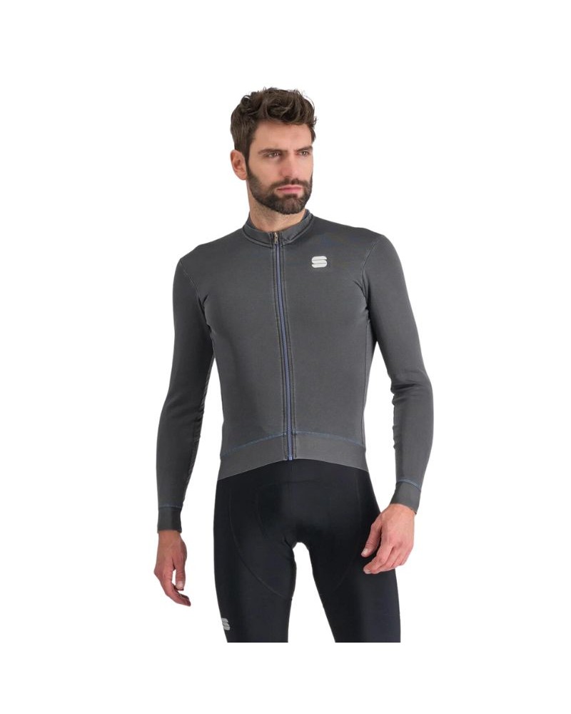 Maillot manga Larga Hombre Sportful Monocrom Thermal Aanthacite