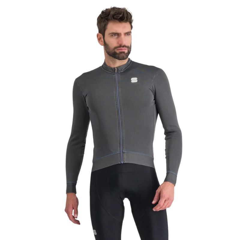 Maillot manga Larga Hombre Sportful Monocrom Thermal Aanthacite