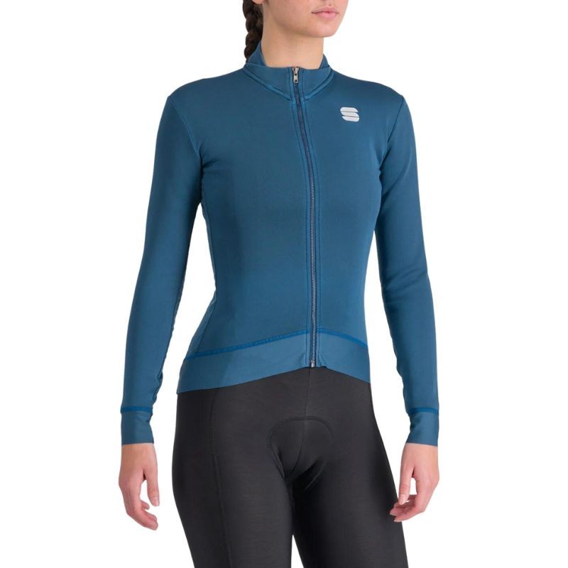 Maillot Manga Larga Mujer Sportful Monocrom Thermal Bleu Mer
