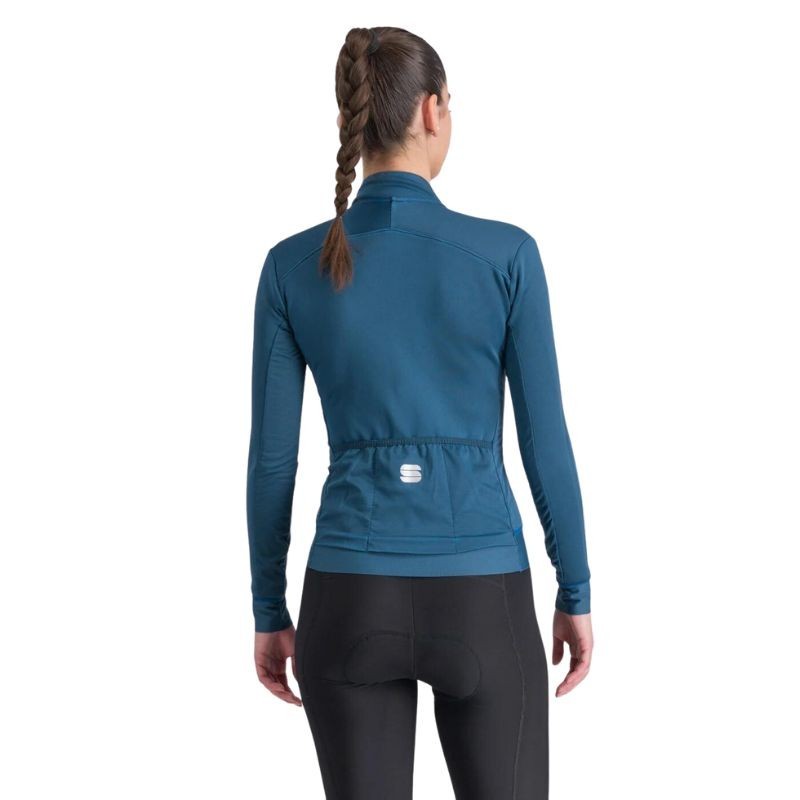 Maillot Manga Larga Mujer Sportful Monocrom Thermal Bleu Mer