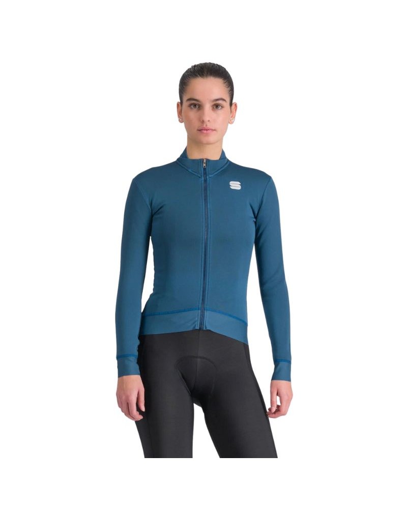Maillot Manga Larga Mujer Sportful Monocrom Thermal Blue Sea