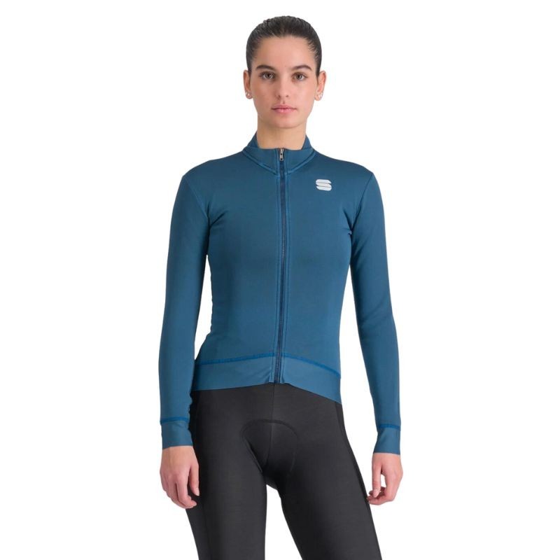 Maillot Manga Larga Mujer Sportful Monocrom Thermal Blue Sea