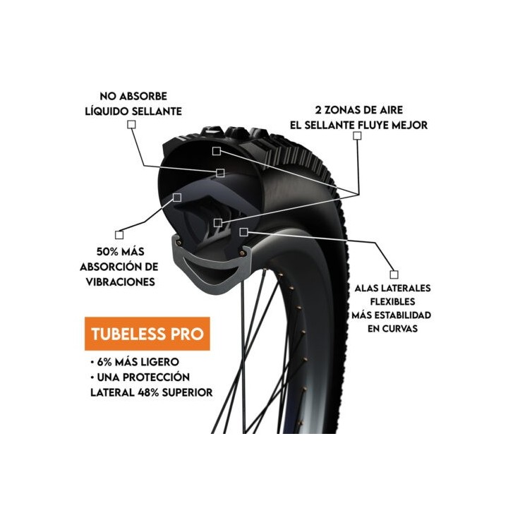 Mousse Tannus Armour Tubeless Pro 29" 2.1"-2.6"|Antipinchazos|Terrabike