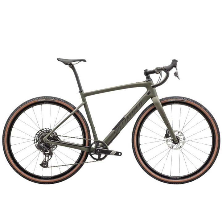 Vélo Specialized Diverge Comp Carbon 2024 Vert chêne satiné