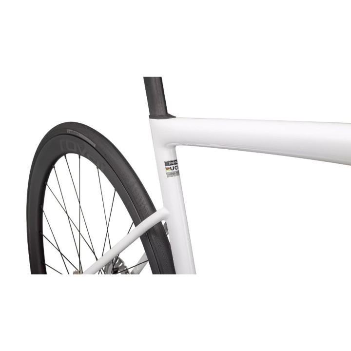 Vélo Specialized Tarmac SL8 Expert 2025 Ultegra Di2 Blanc brillant/Noir métallisé