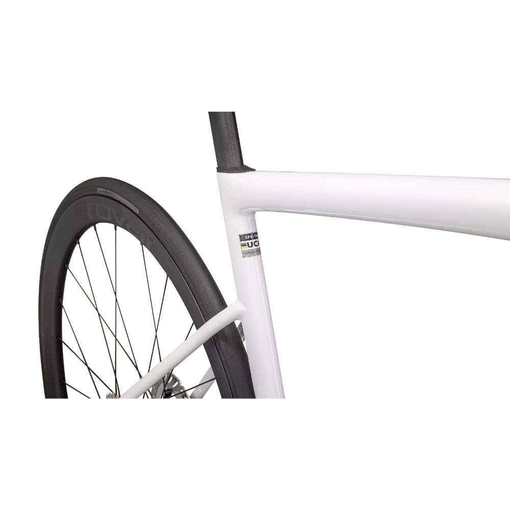 Vélo Specialized Tarmac SL8 Expert 2025 Ultegra Di2 Blanc brillant/Noir métallisé
