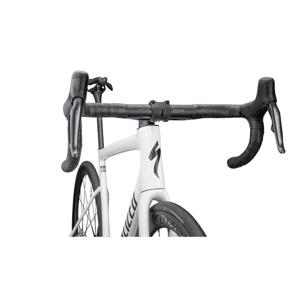 Vélo Specialized Tarmac SL8 Expert 2025 Ultegra Di2 Blanc brillant/Noir métallisé