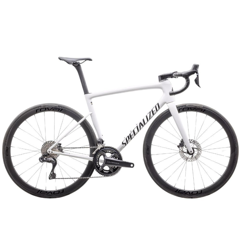 Vélo Specialized Tarmac SL8 Expert 2025 Ultegra Di2 Blanc brillant/Noir métallisé