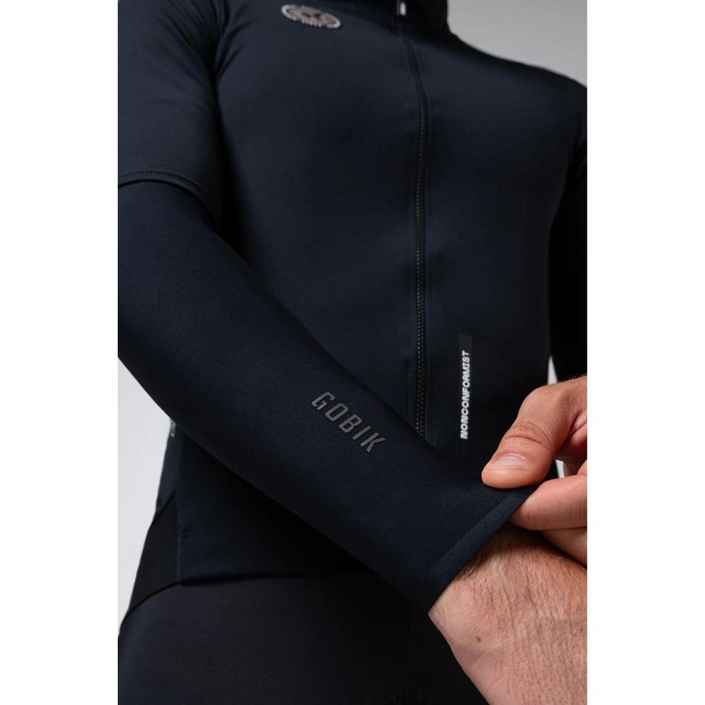 Manchettes thermiques Gobik Kaba 2.0 Pitch Black | vêtements cyclisme