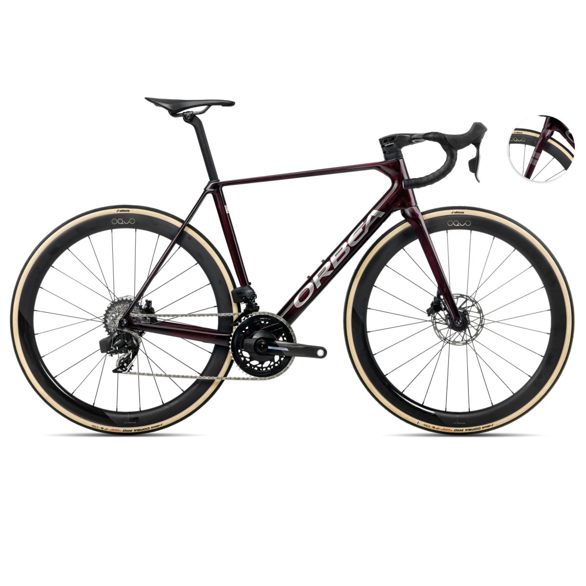 Vélo Orbea ORCA M21eLTD PWR Wine Red - Titanium (Gloss) 2025