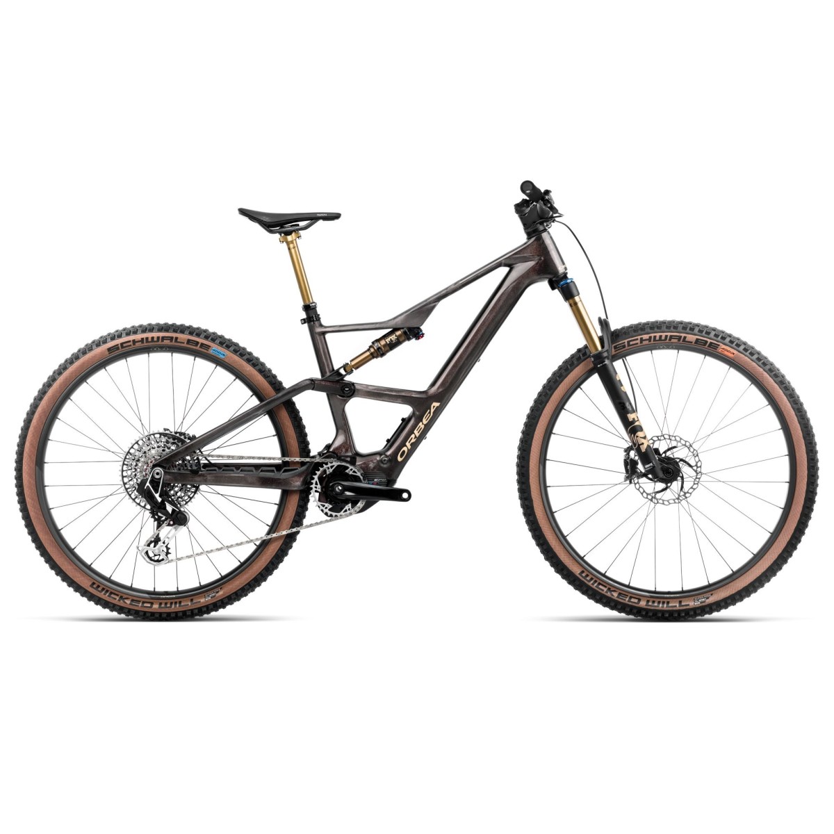 Vélo Orbea RISE SL M-LTD 630W Cosmic Carbon View - Golden Sand (Gloss) 2025