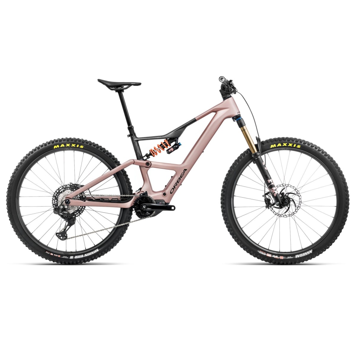 Vélo Orbea RISE LT M-TEAM 420W Desert Rose - Carbone brut (mat) 2025