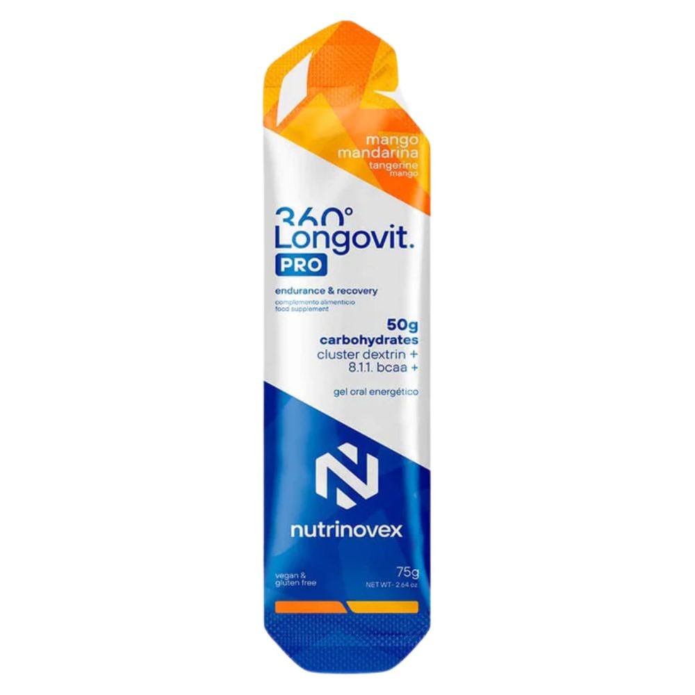 Gel Nutrinovex Longovit 360 50g CHO Mango Mandarina