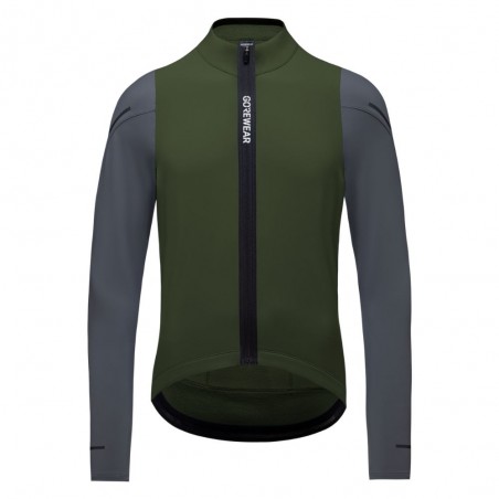 Maillot Hombre Manga Larga Gore SPINSHIFT Thermo Utility Green/Lab Graphite
