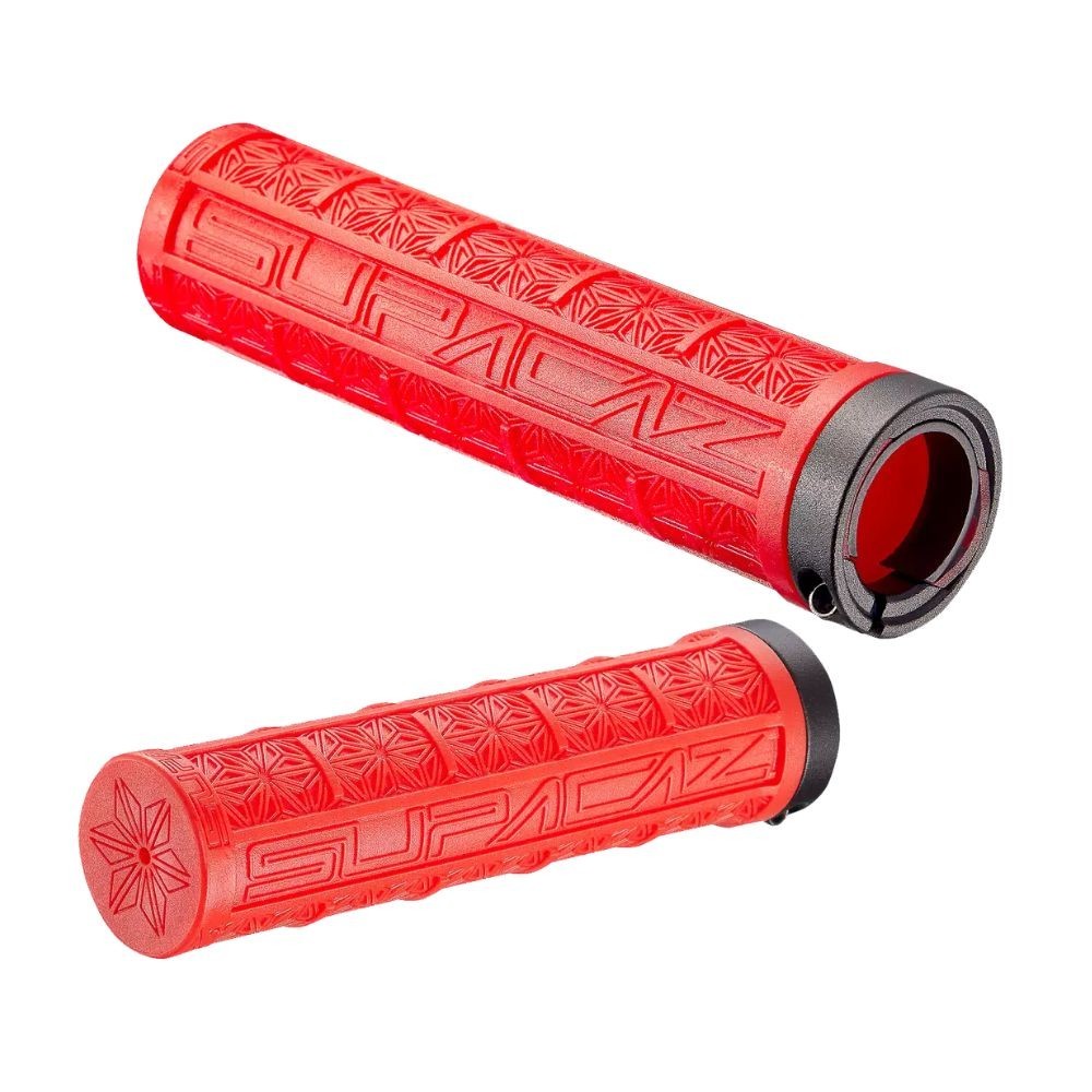 Poignées Supacaz Lock-On Grizips Rouge | Poignées VTT