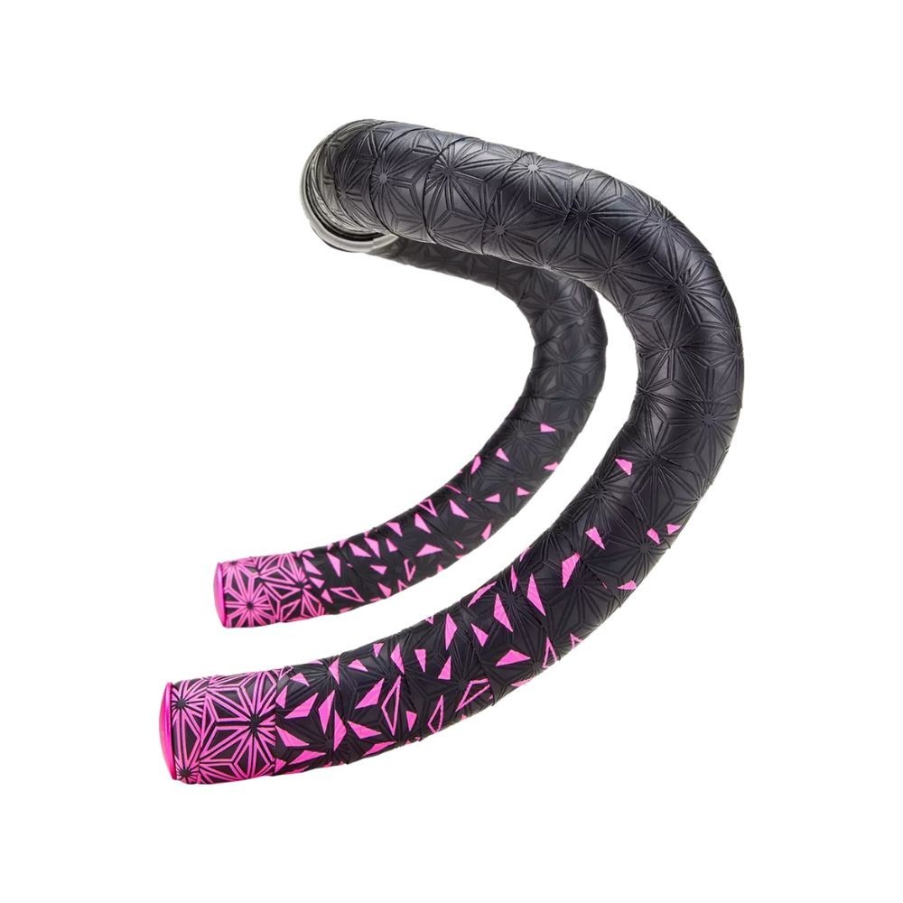 Cinta de manillar Supacaz Super Sticky Kush Black/Neon Pink