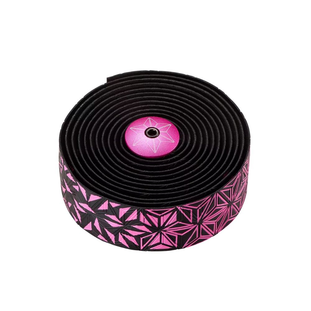 Cinta de manillar Supacaz Super Sticky Kush Black/Neon Pink