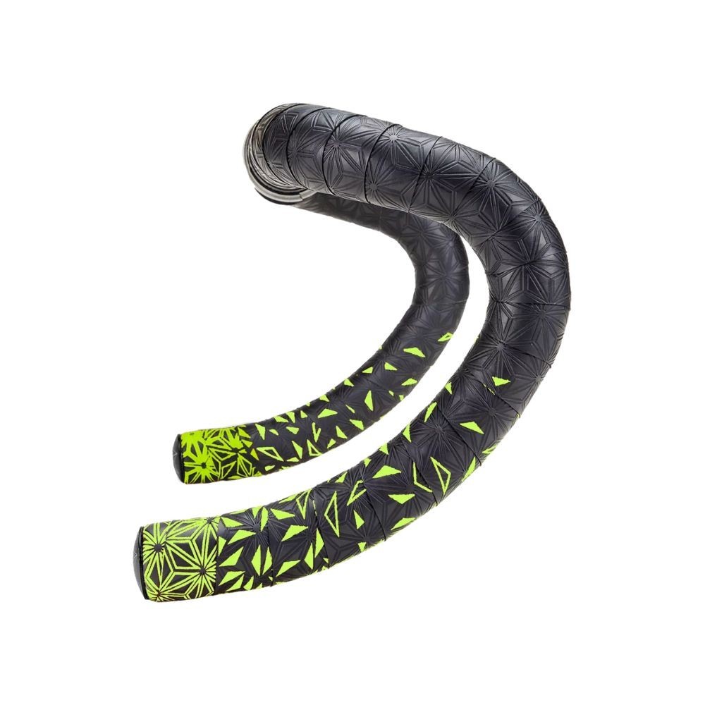 Cinta de manillar Supacaz Super Sticky Kush Black/Neon Yellow