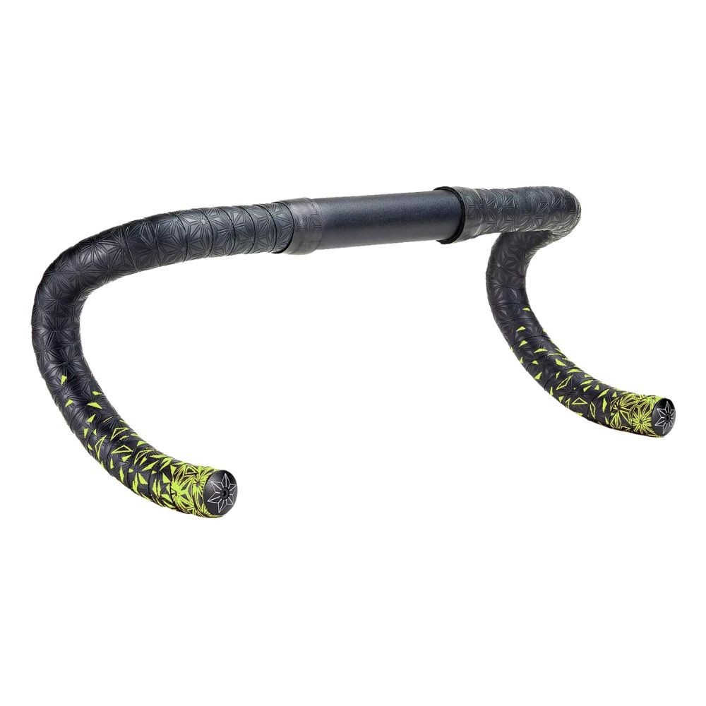 Cinta de manillar Supacaz Super Sticky Kush Black/Neon Yellow
