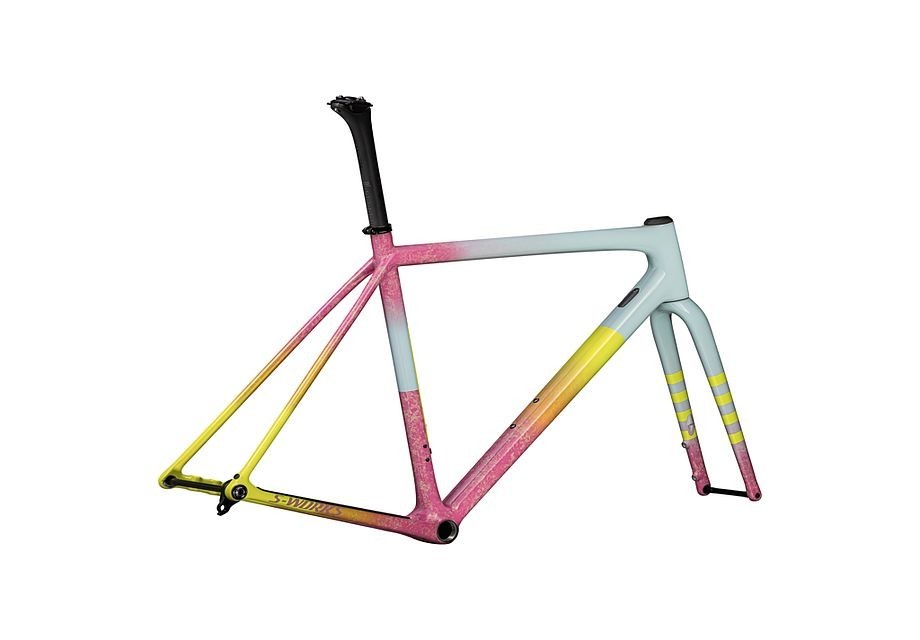 Cadre spécialisé  S-Works Crux Gloss Sea Foam / Rebel Pink Dry Impasto / Ion Metallic / Cast Lilac 2025