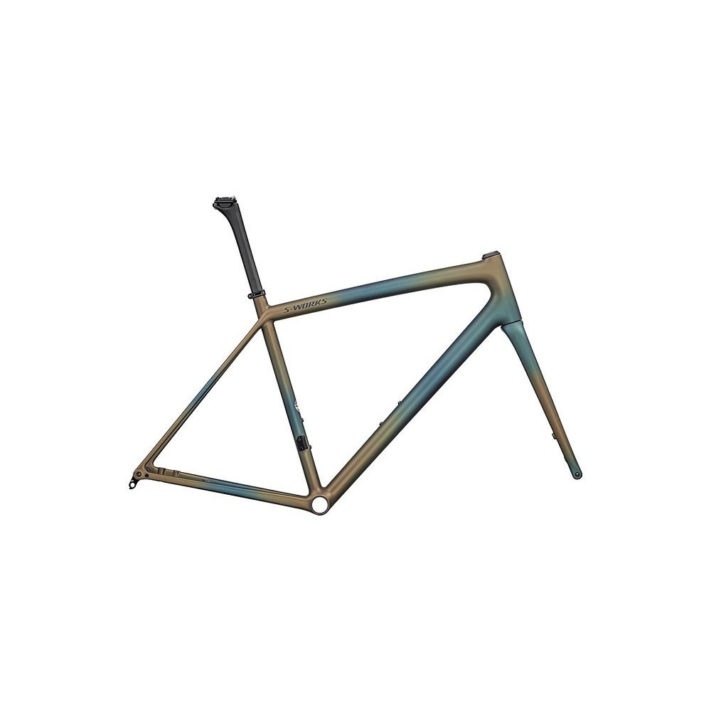 Cuadro Specialized S-Works Aethos Satin Deep Lake Metallic / Green Pearl + Burnt Gold Metallic Fades / Dark Navy 2025